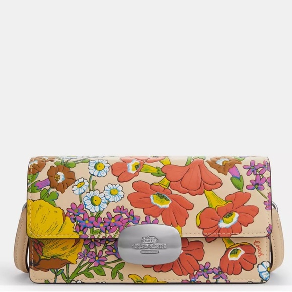 Coach Eliza Small Flap Crossbody With Floral Print, limited edition- NWT - Picture 7 of 8